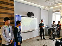 Students give group presentations at Bauman Moscow State Technical University
